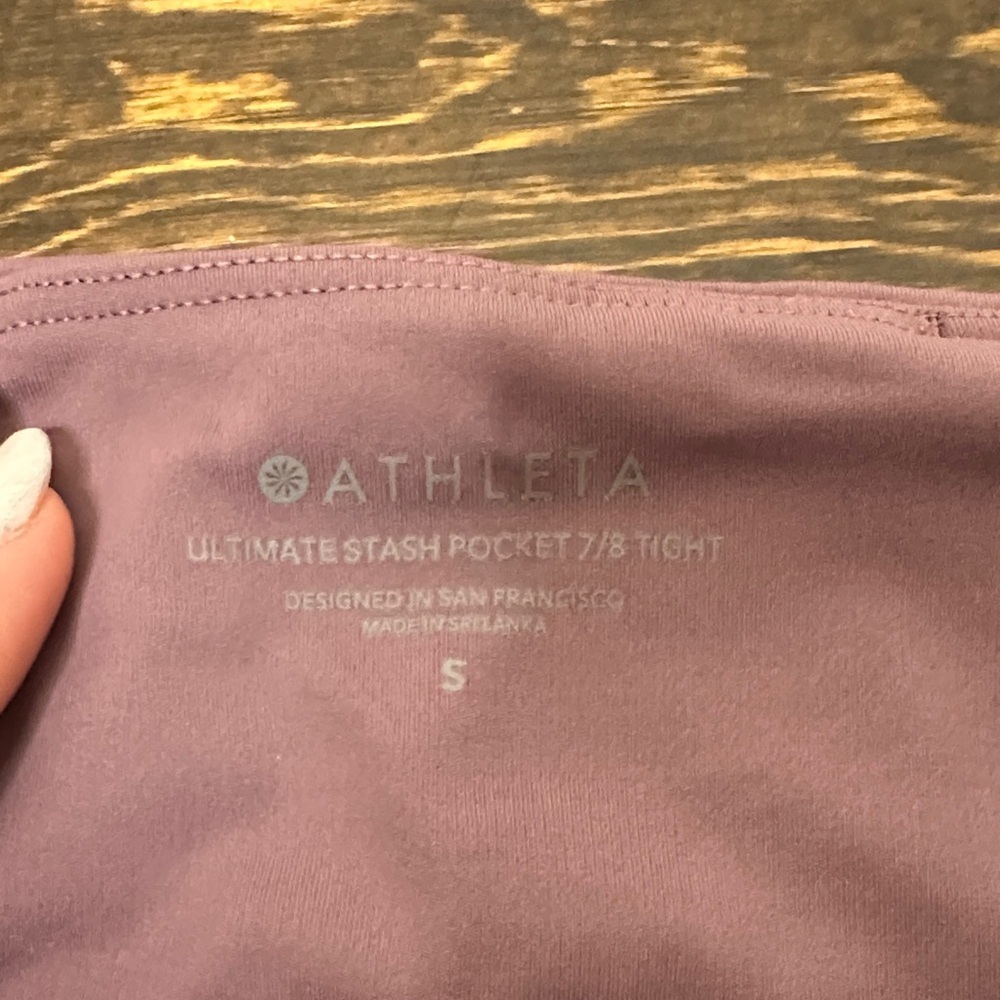 Athleta Lavender 7/8 Tights - Picture 2 of 5